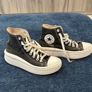 Converse Women's Black Platform High-Tops